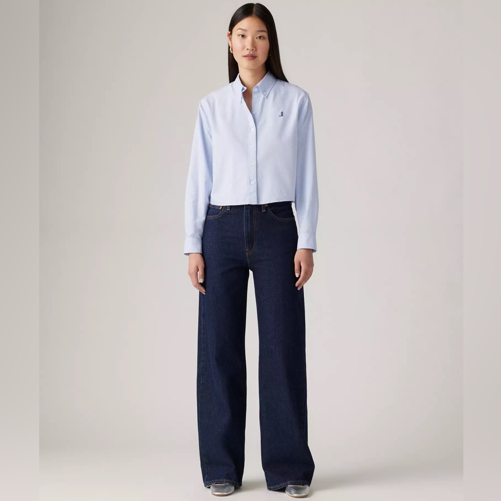 Levi's Dark Blue Flare & Wide Leg Jeans
